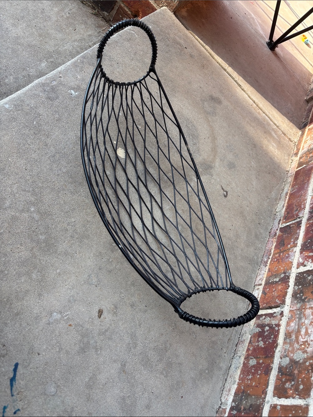 Black wrought iron fruit bowl!!